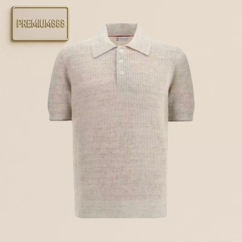 BC Linen Cotton Polo Neck Round Button Shirt Craft Description