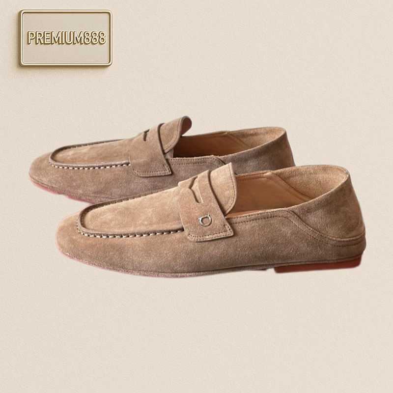 Ferragam's New Men's Driving Shoes. The Fabric Is Made Of Fully Imported Cowhide Presentin