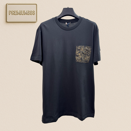 Monc Montou Paisley Print Cotton Short-Sleeved T-shirt