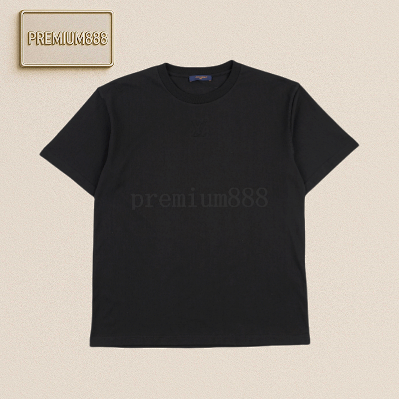 L V Three-dimensional Embossed Short Sleeves