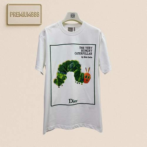 Dio Children's Picture Book Printed Caterpillar Embroidered Short-Sleeved T-Shirt