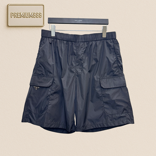 Prada Triangle Logo Workwear Nylon Shorts