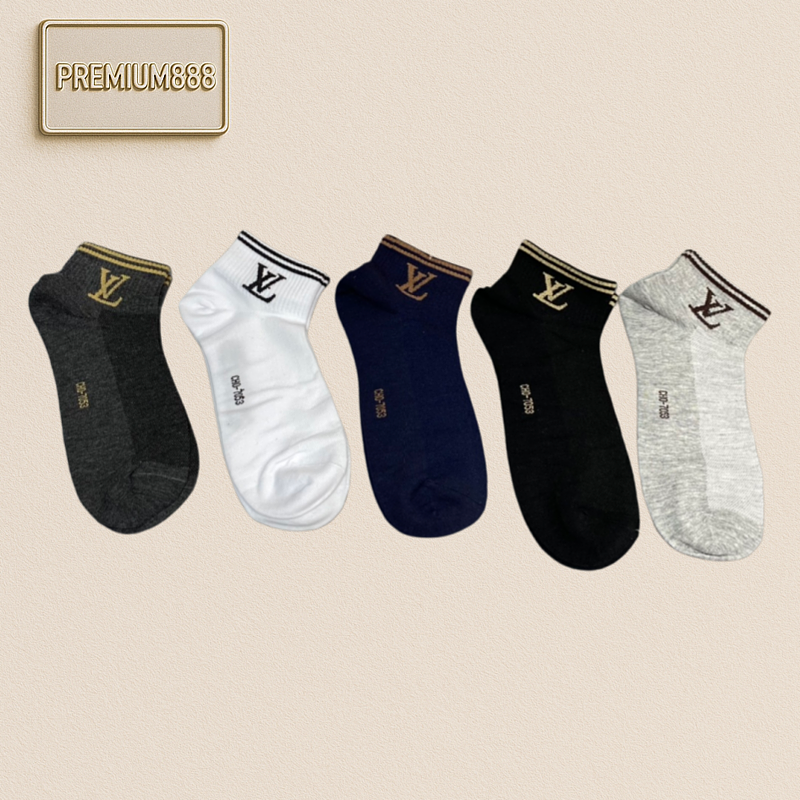 Louis Vuitton LV Short Socks - New Mid-length Pile Socks Five Pairs Per Box Available At The Store At Th