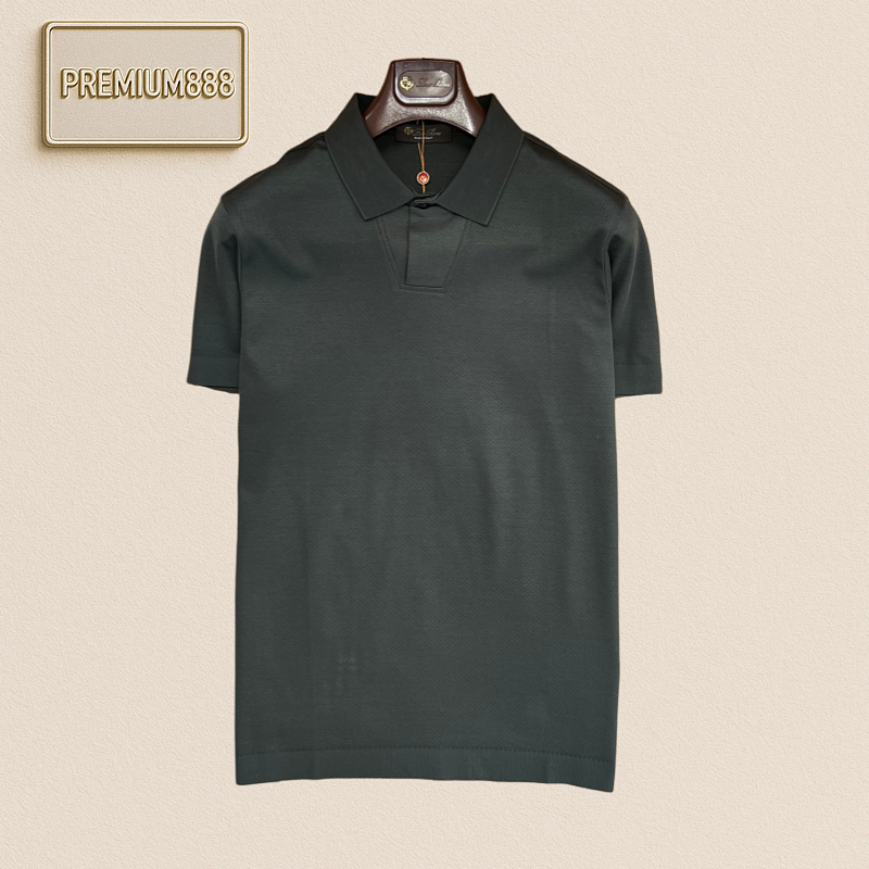 Loro Piana Classic Solid Color Collar Polo Shirt