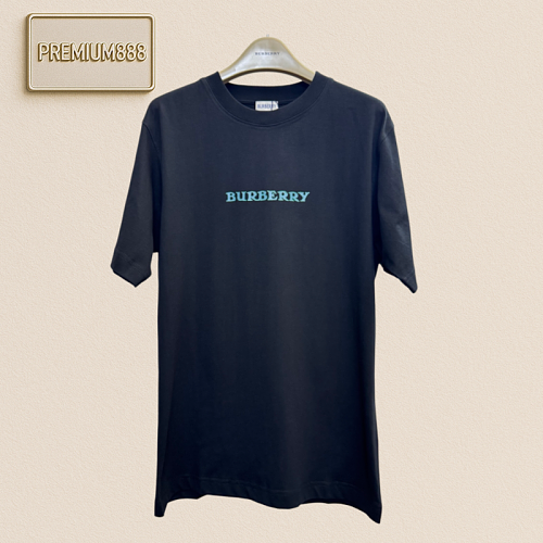 Burberry Warhorse Rider Logo Front And Back Stencil Printed Short-Sleeved T-Shirt