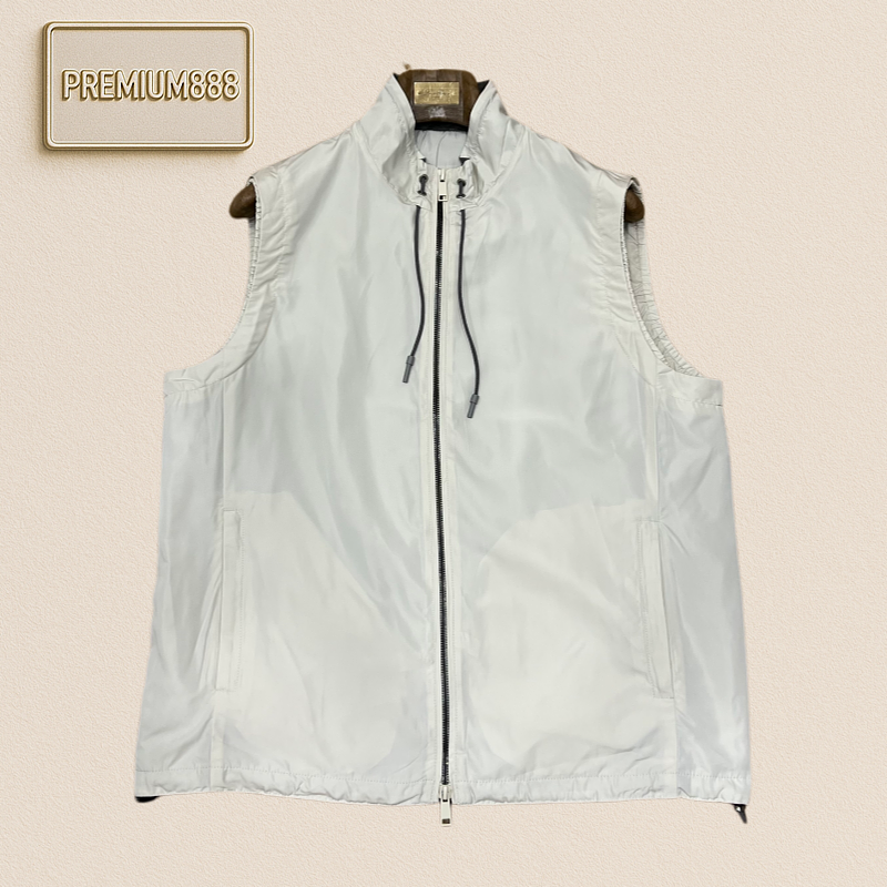 Zegna Jenia Stand-up Collar Double Drawstring Casual Jacket