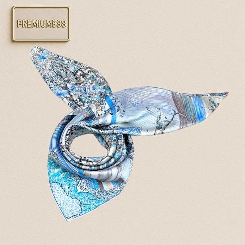 Hermès Soaring Fubao Dream 90 Square Scarf 18mm Top Silk Double-sided Printing