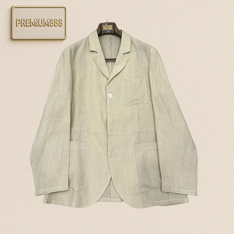Jacquemus Solid-color Linen Casual Jacket