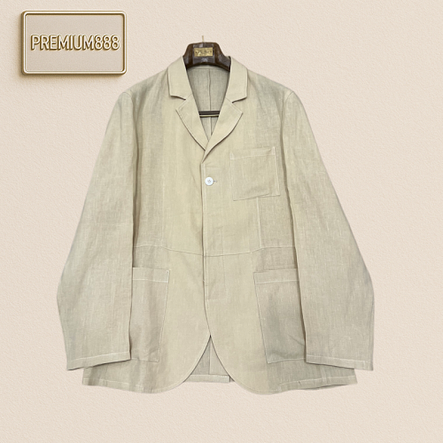 Jacquemus Solid-color Linen Casual Jacket