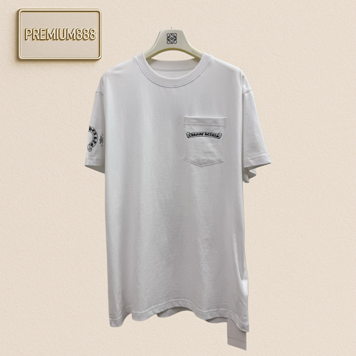 Chrome Hearts CH Crocin Color Cross-Frame Fantasy Short-Sleeve T-Shirt