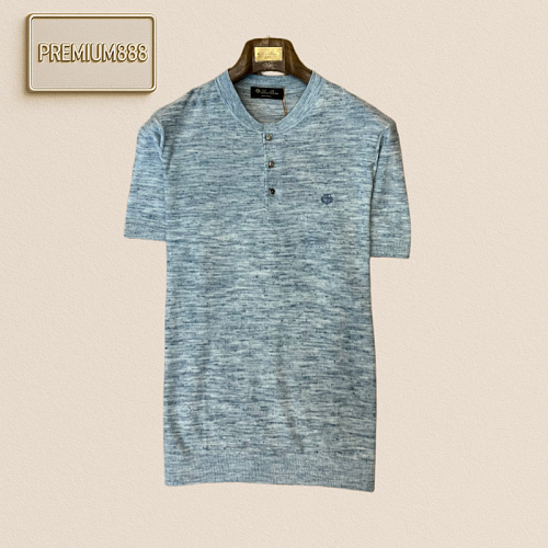 LP Noyapianya Logo Embroidered Round-neck Short-sleeve T-shirt