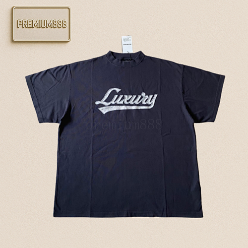 BA Luxurious Letter-covered Round-neck Short-sleeved Shirt