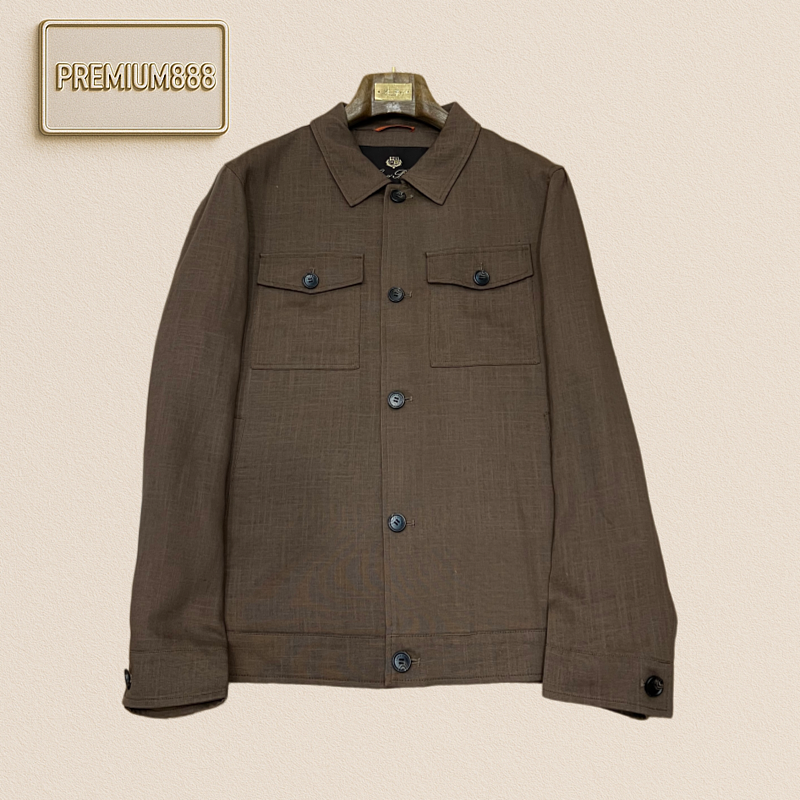 LP Nooyiapaia Collared Linen Work Jacket Shirt