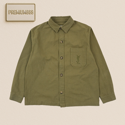 Saint Laurent YSL's New Embroidered Button-down Lapel Shirt