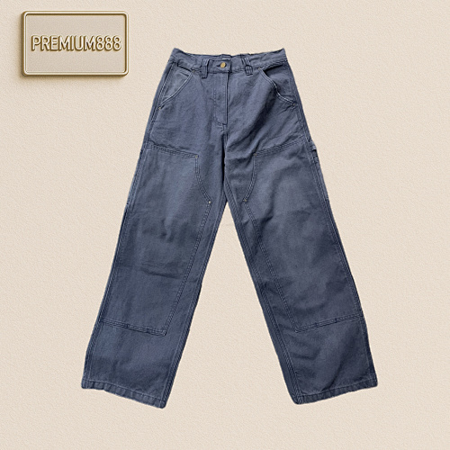 Prada Pr Ada Dark Blue Lumberjack Pants