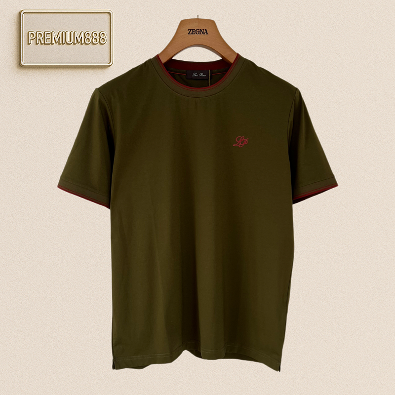 Loro Piana Color-Contrast Round-neck Short-sleeved T-shirt