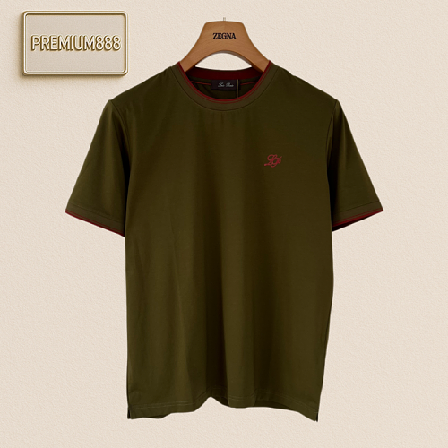 Loro Piana Color-Contrast Round-neck Short-sleeved T-shirt