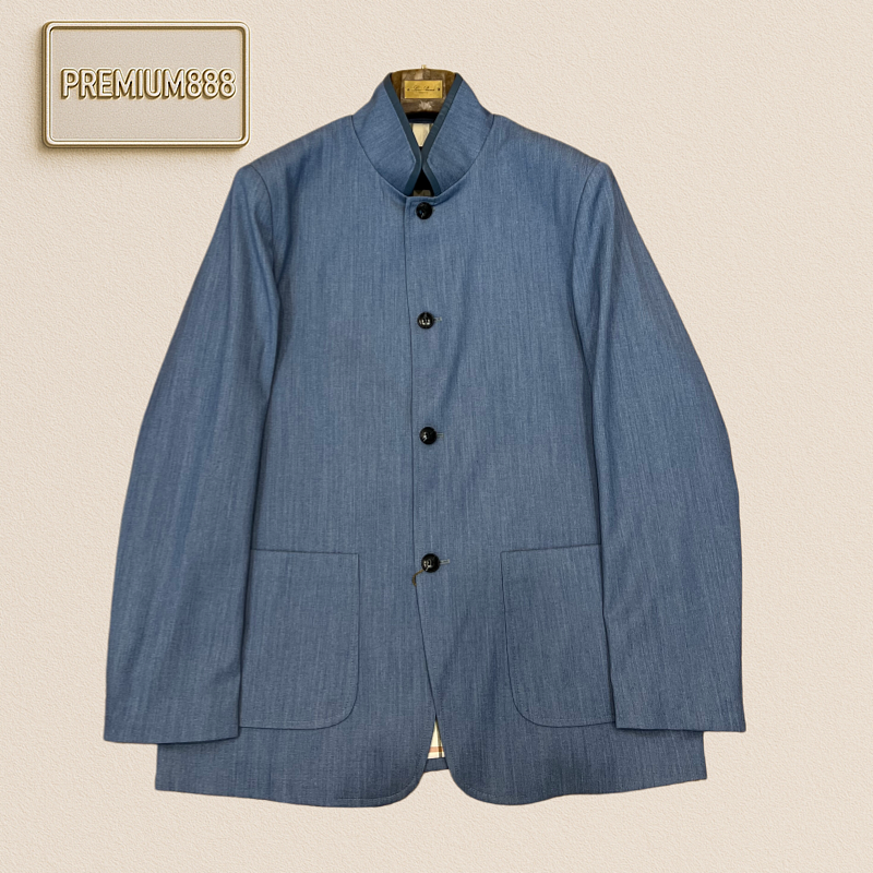 Loro Piana No. Yoo Pianya Standing Collar Cotton Wool Blended Casual Jacket