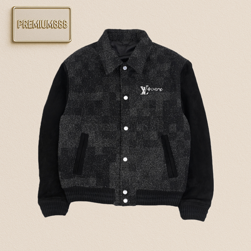 LV Handcrafted Pearl Check Coat