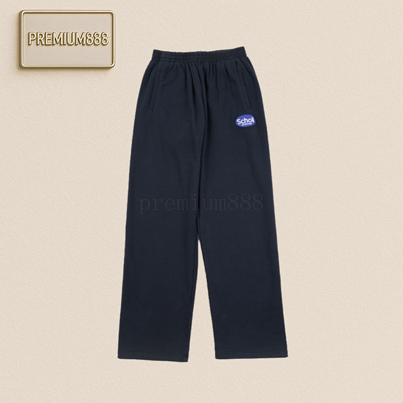 Balenciaga Blcg 25Fw Blue Label Letter Embroidered Trousers