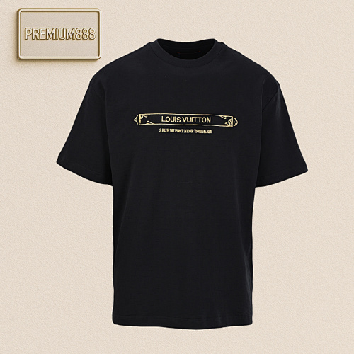 Louis Vuitton LV Damier Gold-embroidered Pique Short-sleeved T-shirt