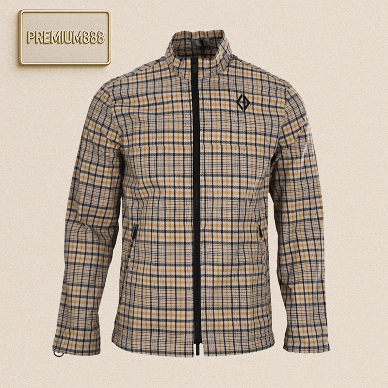 Dior CD Diamond Plaid Stripe Blend Shirt Jacket