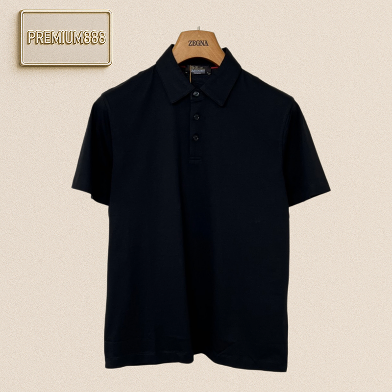 Loro Piana High-end Minimalist Business Short-sleeved Polo Shirt