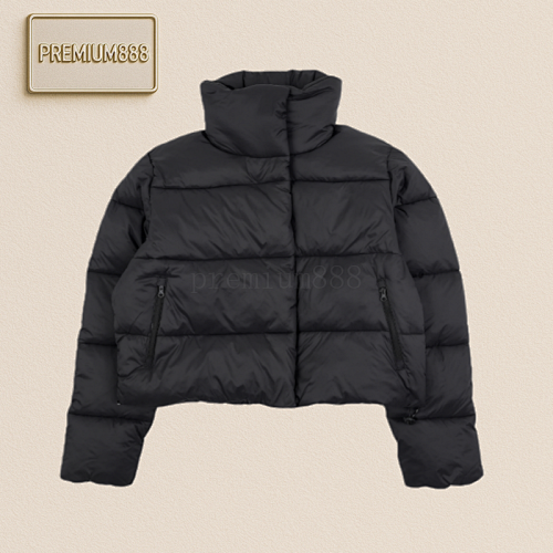 Alo Kendall Four-check Short Cotton-padded Jacket - Black