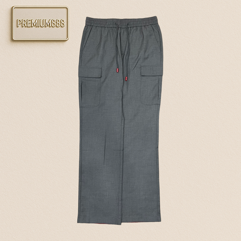Kiton Casual Workwear Double-Rope Wide Leg Pants
