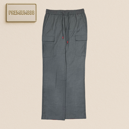 Kiton Casual Workwear Double-Rope Wide Leg Pants