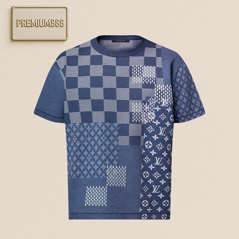 Louis Vuitton L V Checkerboard Wool Short Sleeves