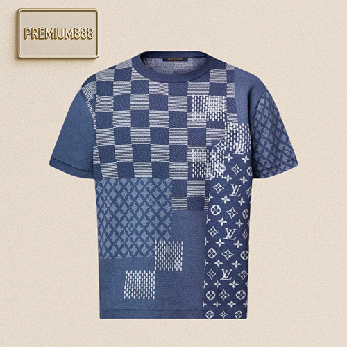 Louis Vuitton L V Checkerboard Wool Short Sleeves