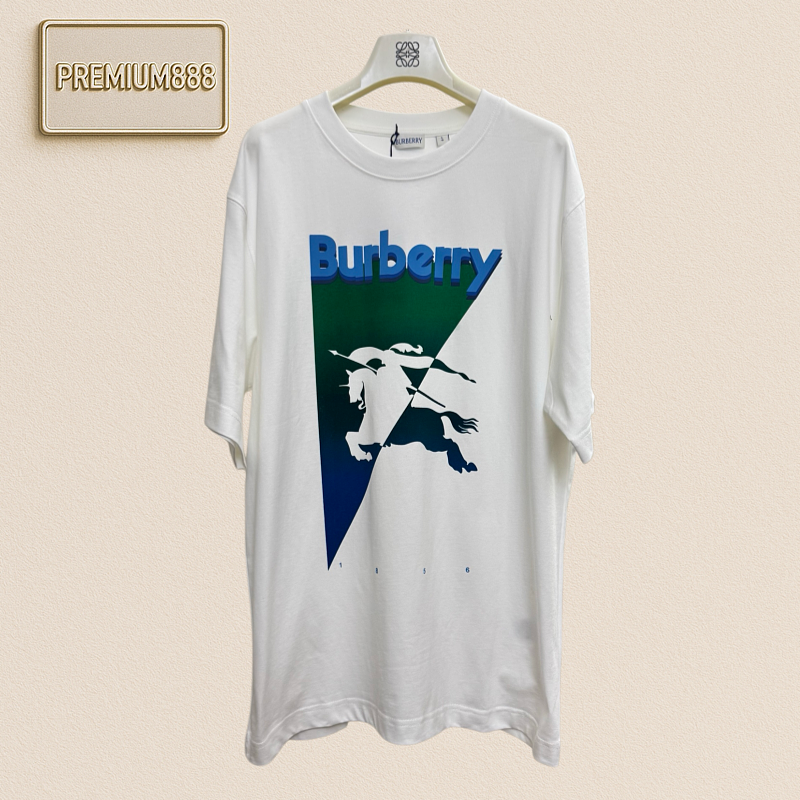 Burberry Warhorse Logo Gradient Triangular Pattern Short-Sleeved T-shirt