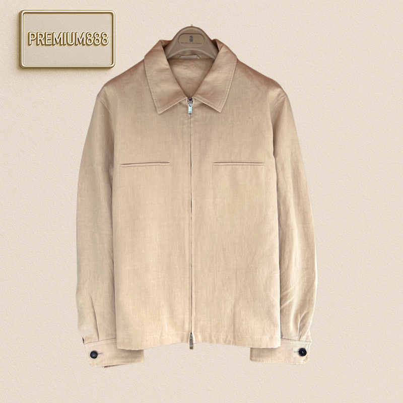 Zegna Jenia Zippered Collar Jacket