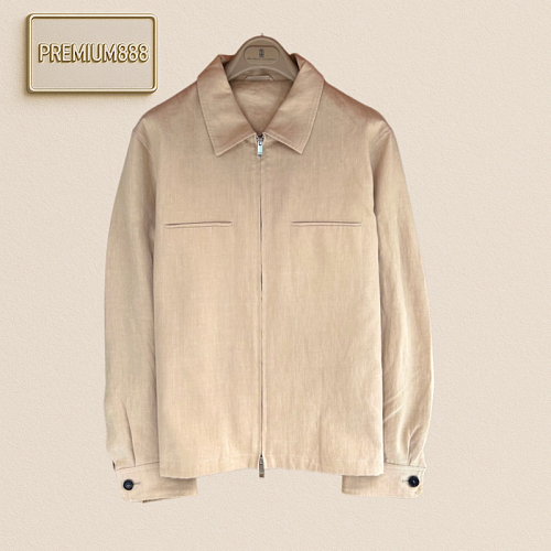 Zegna Jenia Zippered Collar Jacket