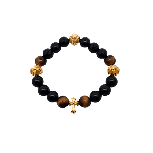 CH Rome Hearts Cross Black Onyx Amber BraceletItem ID