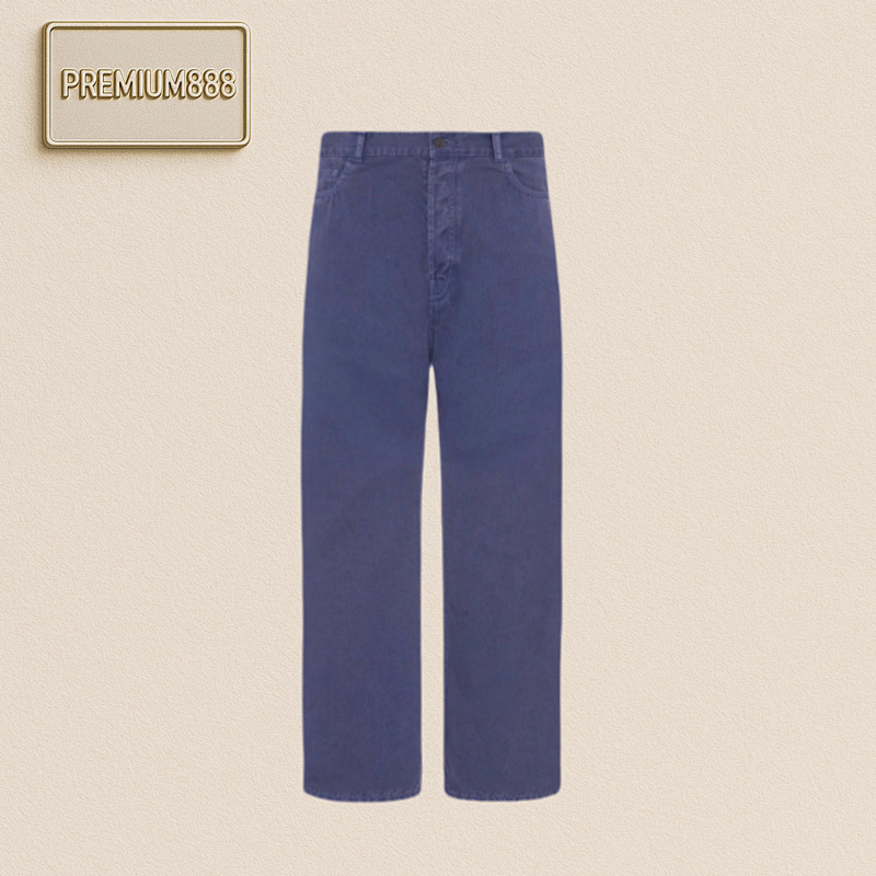 TH E RO W Ross Solid Cotton Loose Jeans Men's Blue