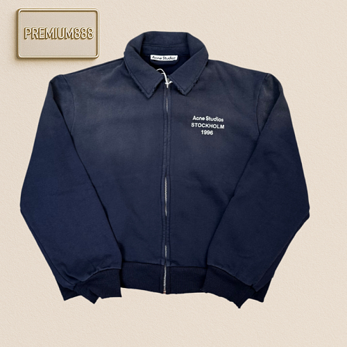 Product In Stock Acne Studios Logo Distressed Zipper Cardigan Coat