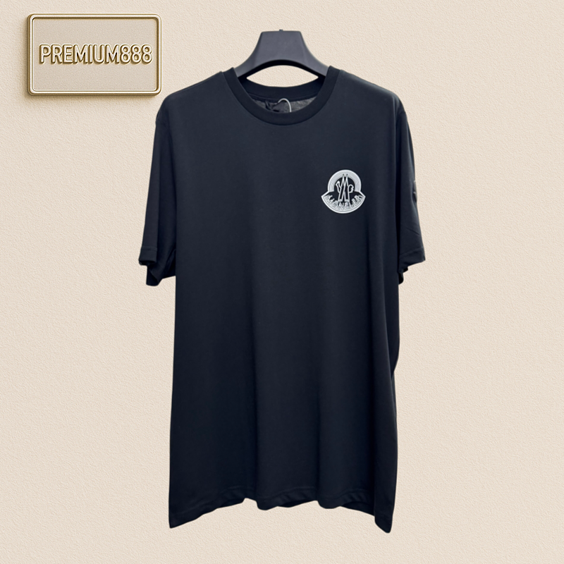 Monc - Cotton Logo Printed Short-Sleeved T-shirt