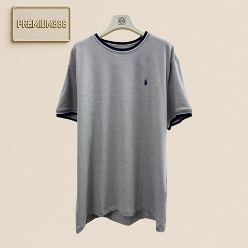 RL Small Spiked Embroidered Elastic Mesh Short-Sleeve T-shirt