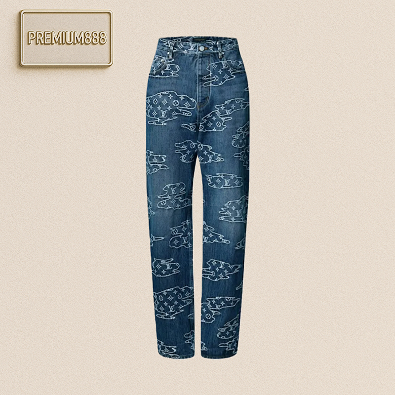 LU Xiangyun Jacquard Denim Set Trousers