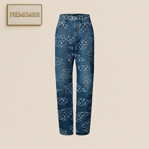 LU Xiangyun Jacquard Denim Set Trousers