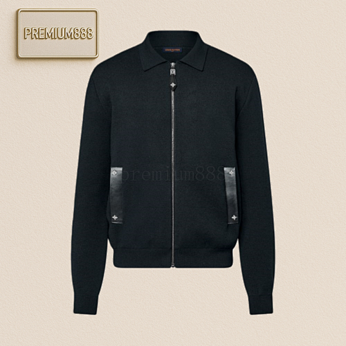 L V Fine-spun Wool Zipper Jacket