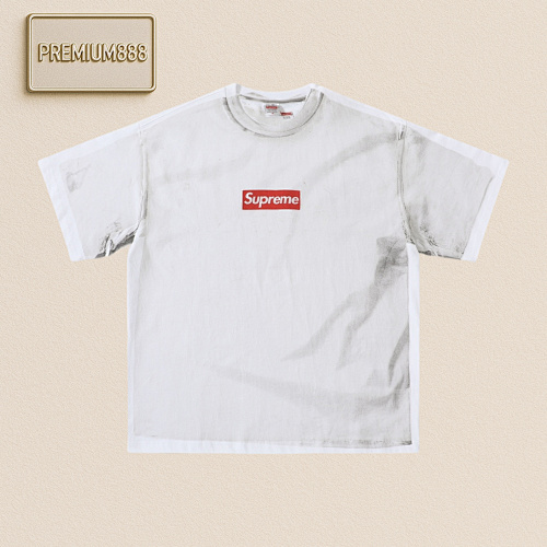 Supreme Sup&MM6 Co-branded Deconstruction Fake Two-piece Mud-dyed Box Short Sleeves