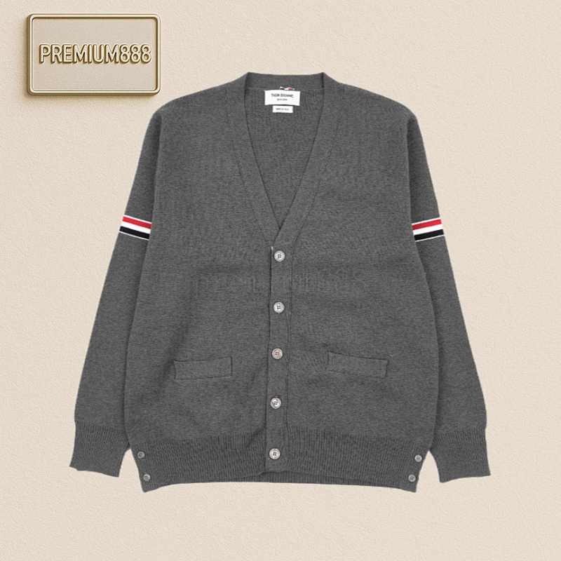 TB 25Fw Arm Ribbon Cardigan Coat - Grey