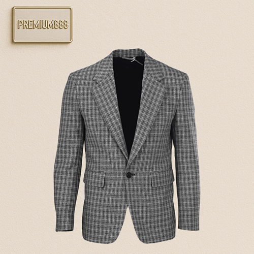 Acne Studios Plaid Wool Suit Jacket Set