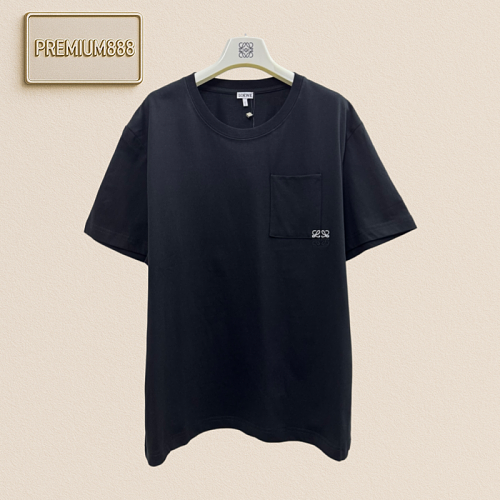 Loewe Pocket Color-Plaid Logo Embroidered Short-Sleeved T-shirt