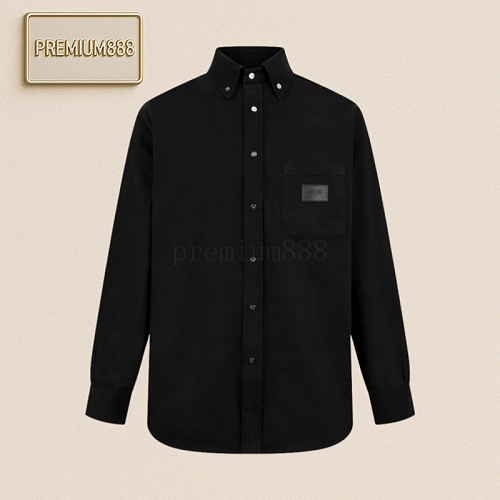 Fendi Leather Patch Shirt