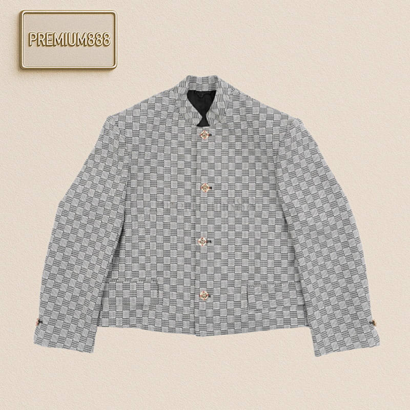 L V Houndstooth Casual Suit Jacket