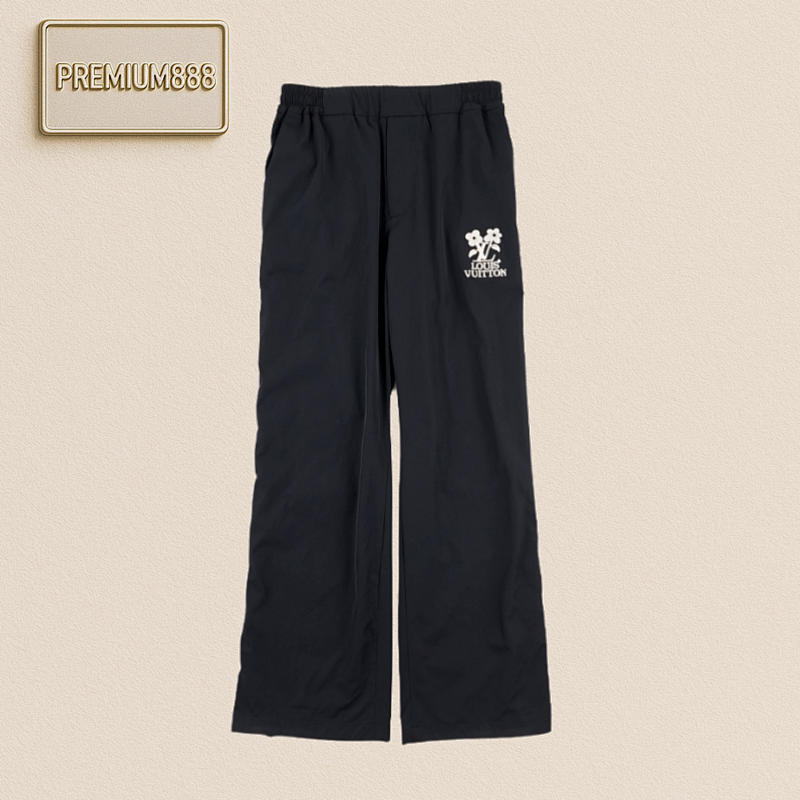 L V Flower Long Pants - Black